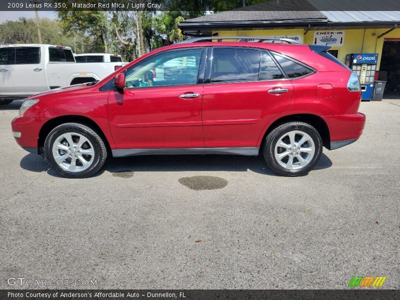 Matador Red Mica / Light Gray 2009 Lexus RX 350