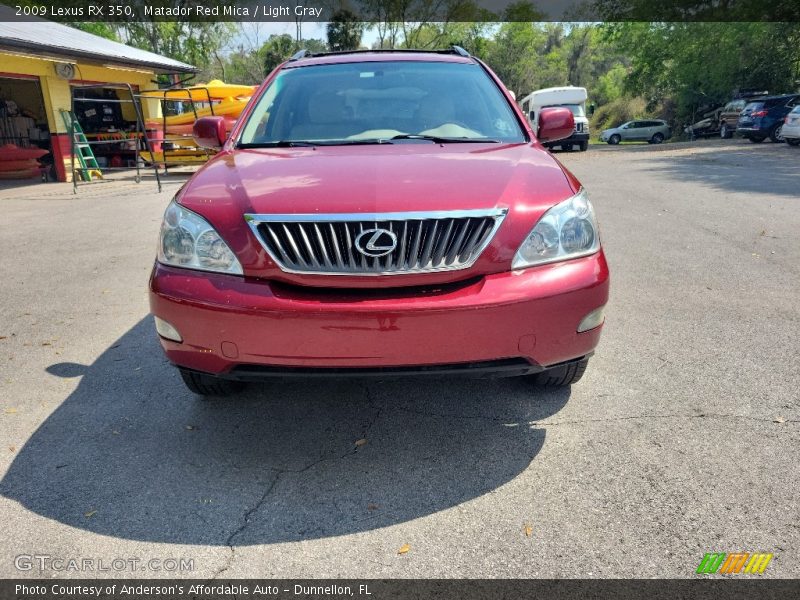Matador Red Mica / Light Gray 2009 Lexus RX 350