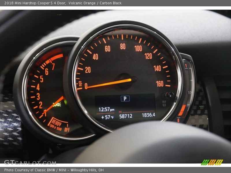 Volcanic Orange / Carbon Black 2018 Mini Hardtop Cooper S 4 Door