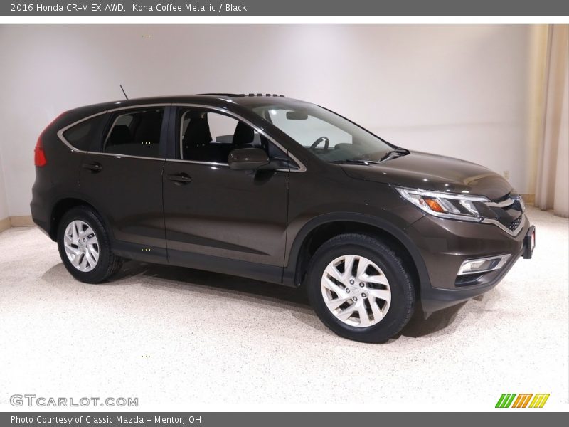 Kona Coffee Metallic / Black 2016 Honda CR-V EX AWD