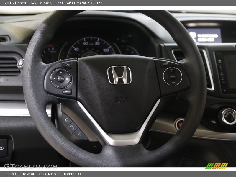 Kona Coffee Metallic / Black 2016 Honda CR-V EX AWD