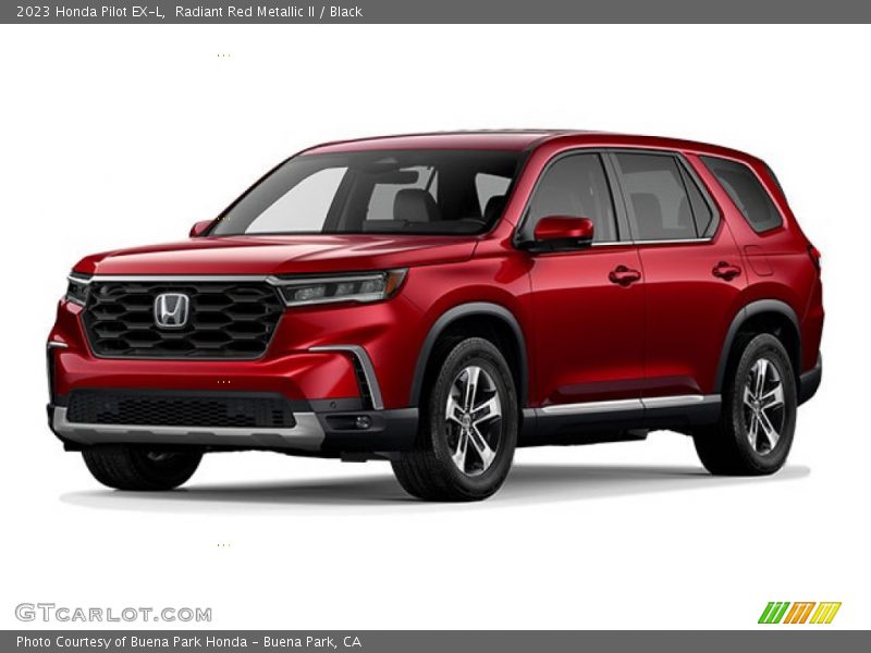 Radiant Red Metallic II / Black 2023 Honda Pilot EX-L