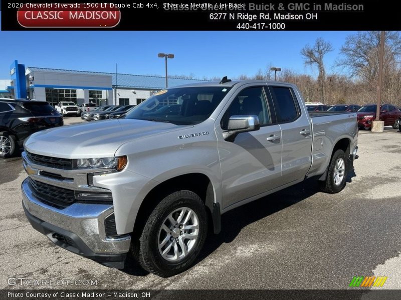 Silver Ice Metallic / Jet Black 2020 Chevrolet Silverado 1500 LT Double Cab 4x4