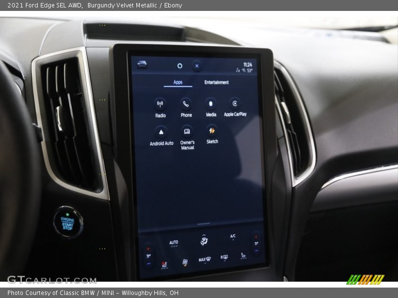 Controls of 2021 Edge SEL AWD