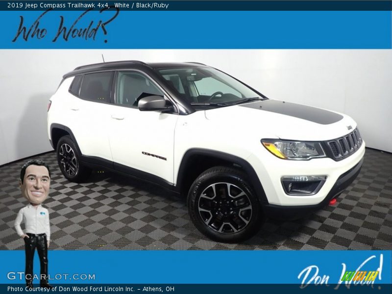 White / Black/Ruby 2019 Jeep Compass Trailhawk 4x4