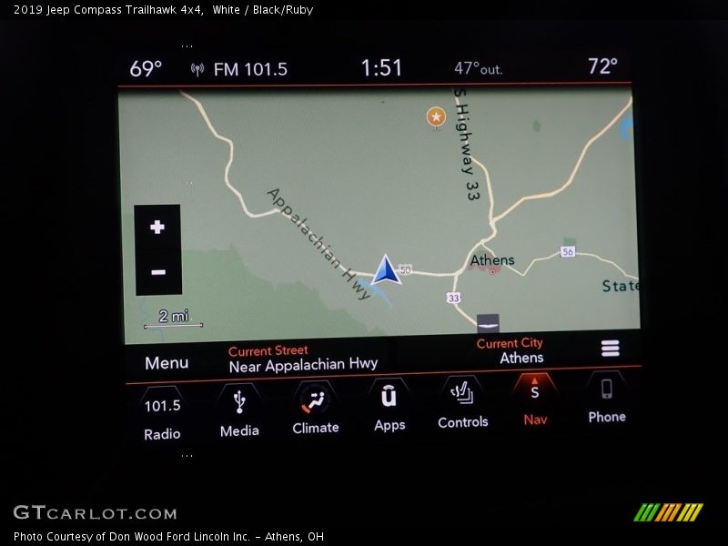 White / Black/Ruby 2019 Jeep Compass Trailhawk 4x4