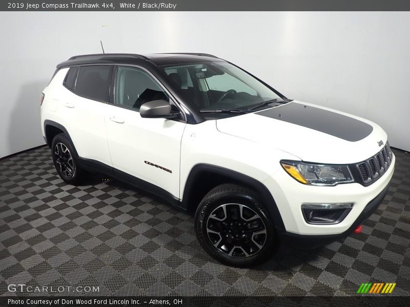 White / Black/Ruby 2019 Jeep Compass Trailhawk 4x4