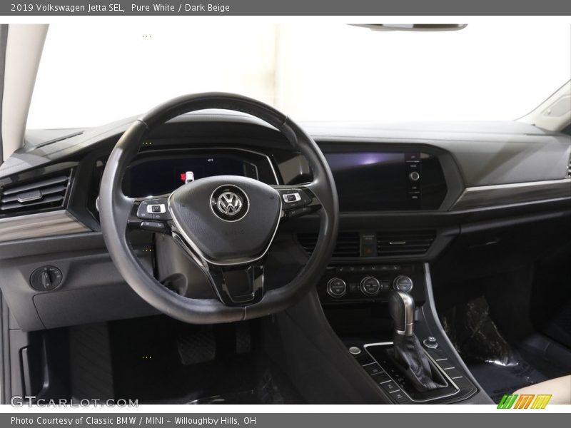 Pure White / Dark Beige 2019 Volkswagen Jetta SEL