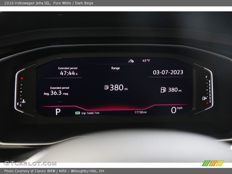 Pure White / Dark Beige 2019 Volkswagen Jetta SEL