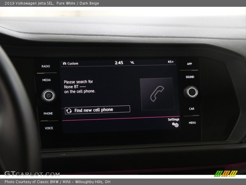 Pure White / Dark Beige 2019 Volkswagen Jetta SEL