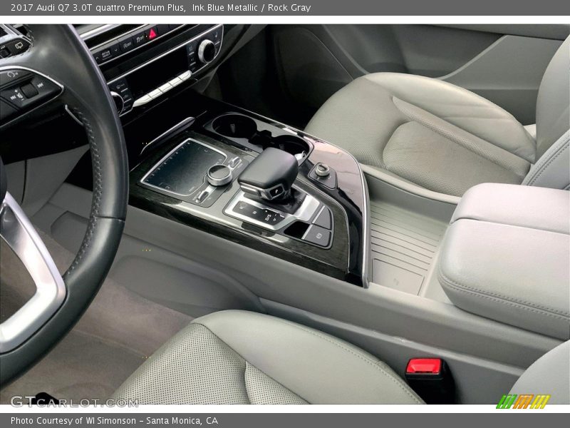 Ink Blue Metallic / Rock Gray 2017 Audi Q7 3.0T quattro Premium Plus