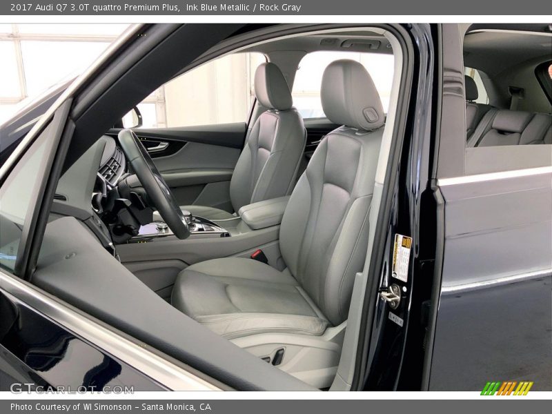 Ink Blue Metallic / Rock Gray 2017 Audi Q7 3.0T quattro Premium Plus