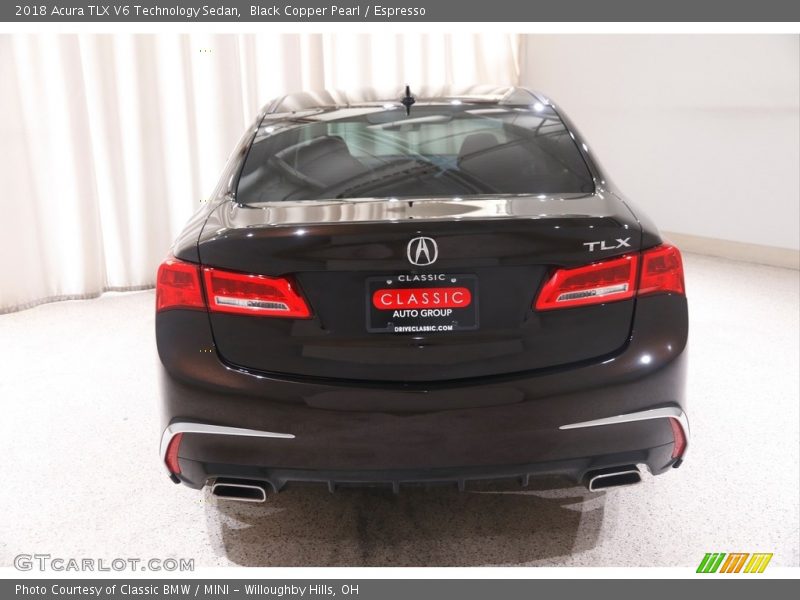 Black Copper Pearl / Espresso 2018 Acura TLX V6 Technology Sedan