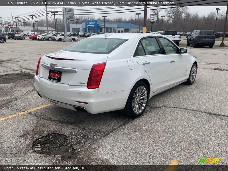 Crystal White Tricoat / Light Cashmere/Medium Cashmere 2015 Cadillac CTS 2.0T Luxury AWD Sedan