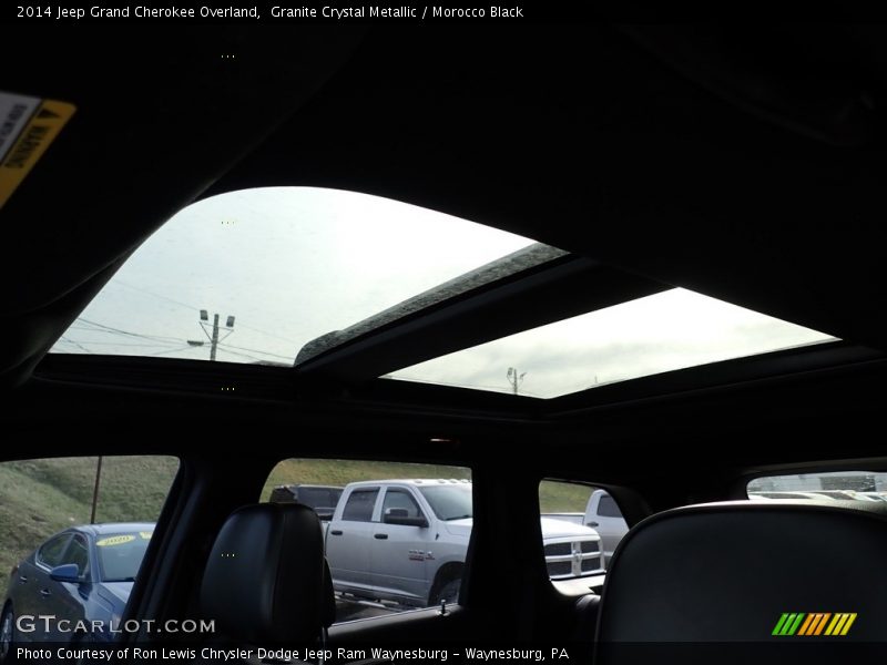 Sunroof of 2014 Grand Cherokee Overland