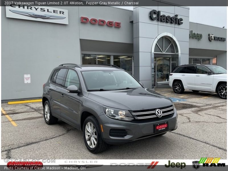 Pepper Gray Metallic / Charcoal 2017 Volkswagen Tiguan Limited 2.0T 4Motion