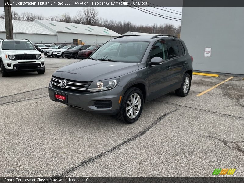 Pepper Gray Metallic / Charcoal 2017 Volkswagen Tiguan Limited 2.0T 4Motion
