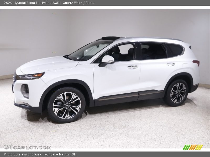 Quartz White / Black 2020 Hyundai Santa Fe Limited AWD