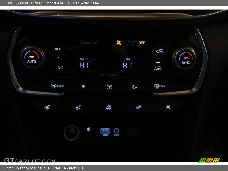 Quartz White / Black 2020 Hyundai Santa Fe Limited AWD