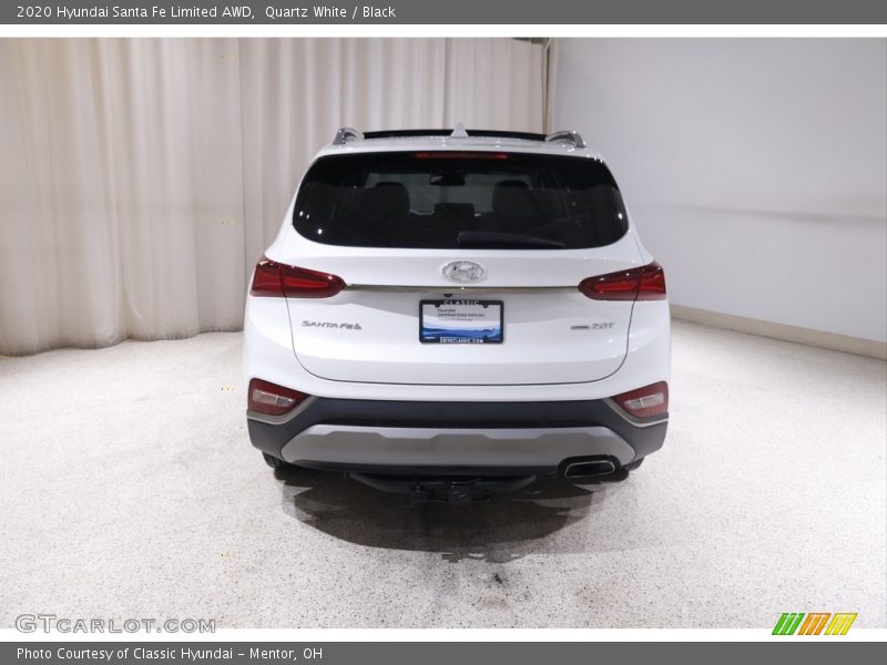Quartz White / Black 2020 Hyundai Santa Fe Limited AWD