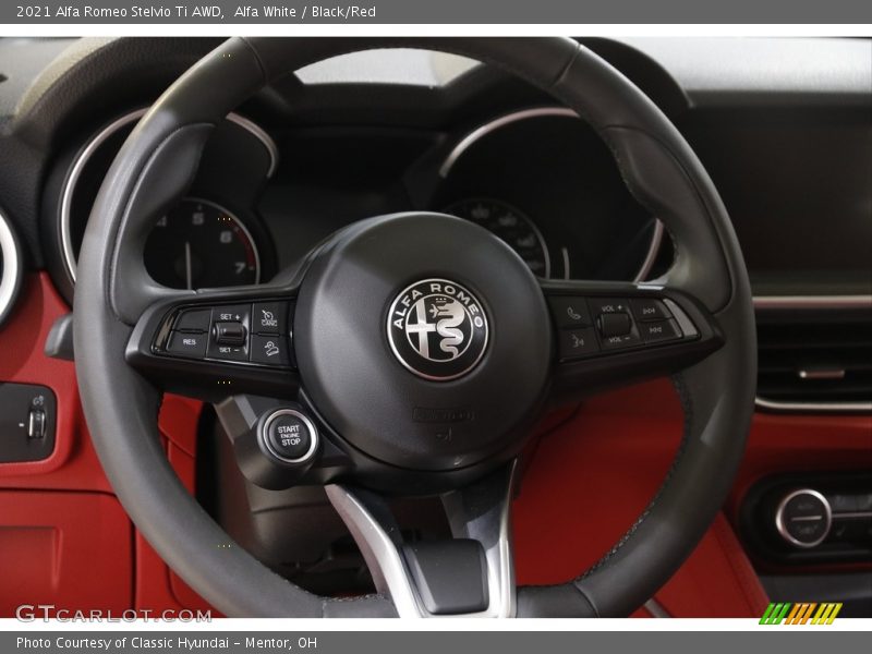 Alfa White / Black/Red 2021 Alfa Romeo Stelvio Ti AWD