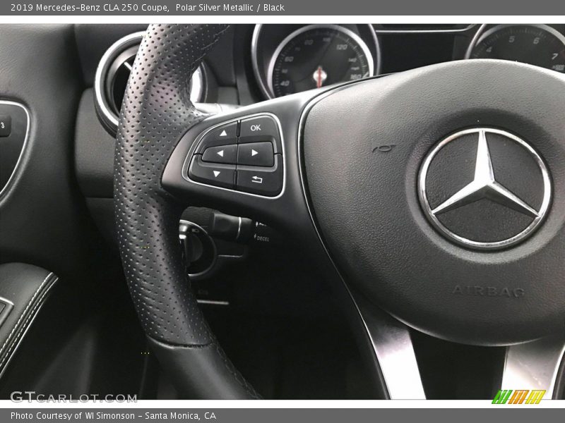Polar Silver Metallic / Black 2019 Mercedes-Benz CLA 250 Coupe