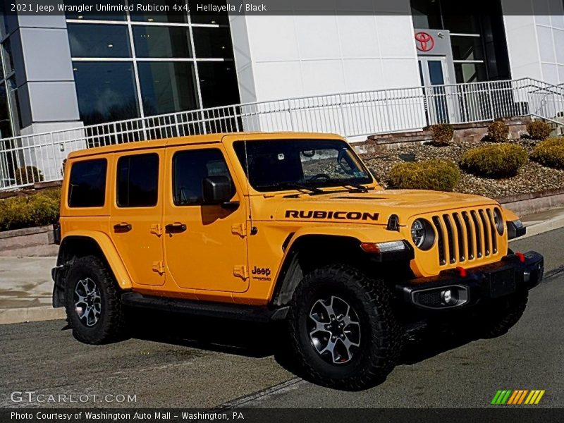 Front 3/4 View of 2021 Wrangler Unlimited Rubicon 4x4