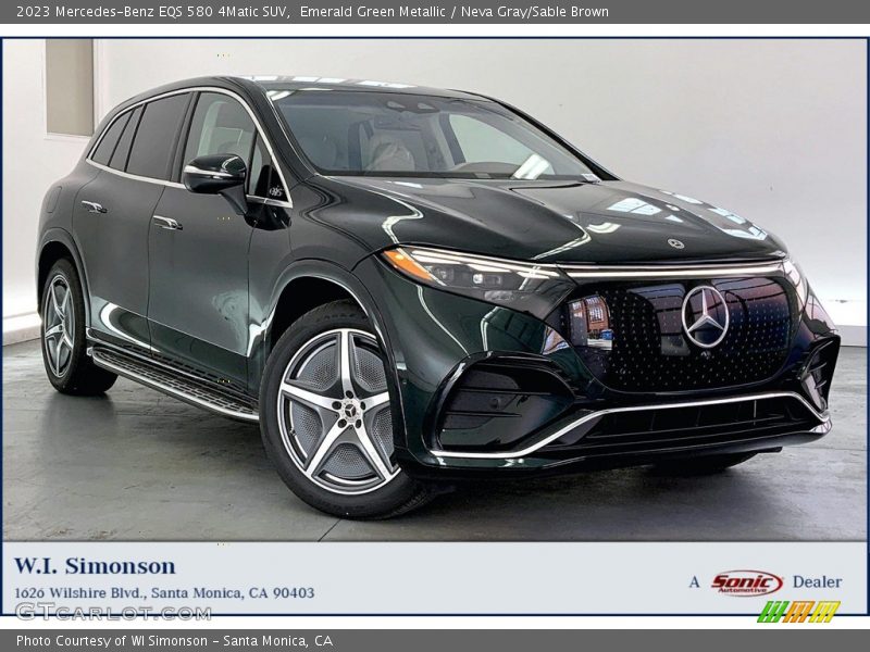 Emerald Green Metallic / Neva Gray/Sable Brown 2023 Mercedes-Benz EQS 580 4Matic SUV