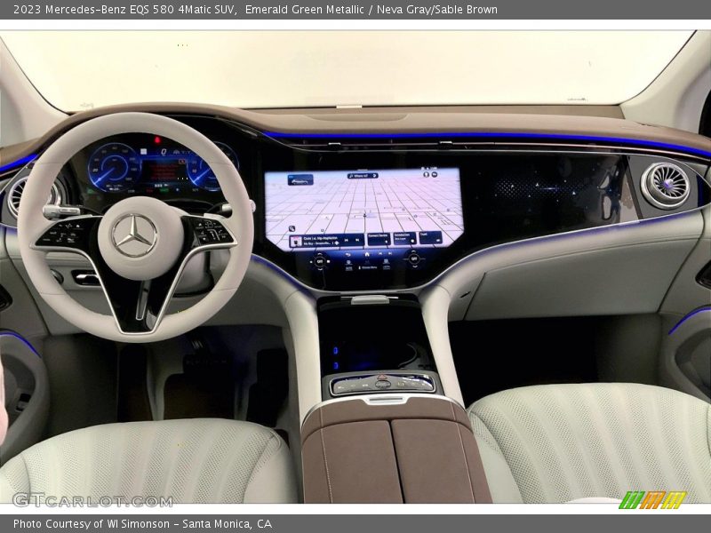 Emerald Green Metallic / Neva Gray/Sable Brown 2023 Mercedes-Benz EQS 580 4Matic SUV