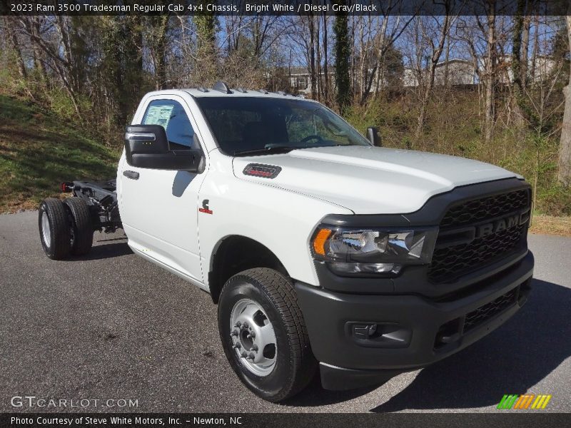 Bright White / Diesel Gray/Black 2023 Ram 3500 Tradesman Regular Cab 4x4 Chassis