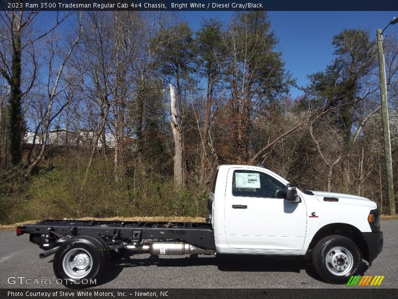 Bright White / Diesel Gray/Black 2023 Ram 3500 Tradesman Regular Cab 4x4 Chassis