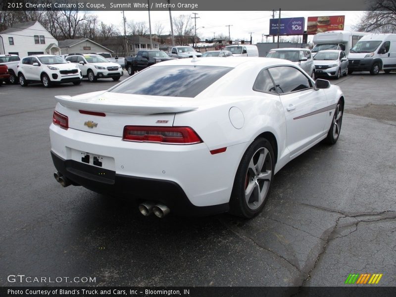 Summit White / Inferno Orange 2015 Chevrolet Camaro SS Coupe