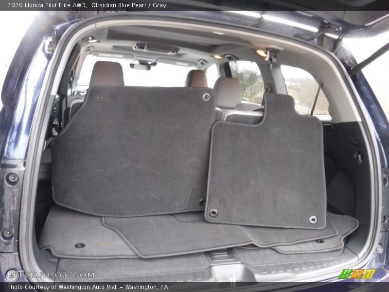 Obsidian Blue Pearl / Gray 2020 Honda Pilot Elite AWD