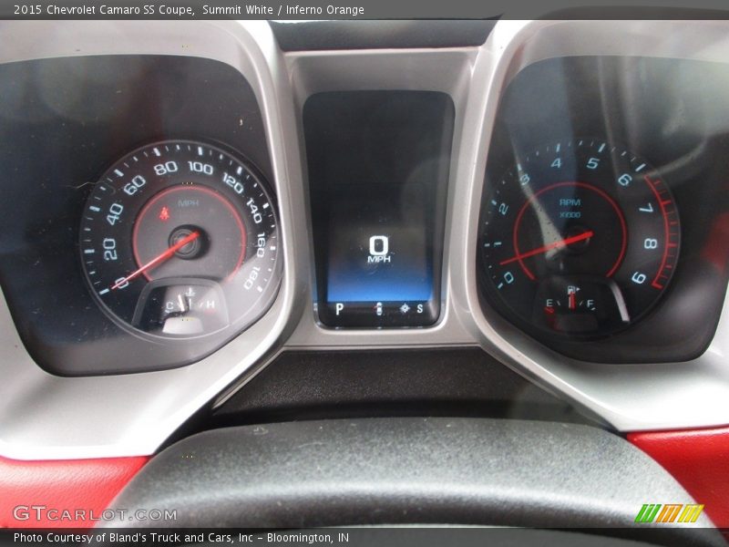 Summit White / Inferno Orange 2015 Chevrolet Camaro SS Coupe