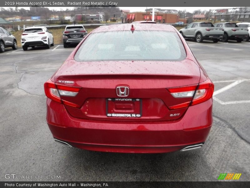 Radiant Red Metallic / Gray 2019 Honda Accord EX-L Sedan