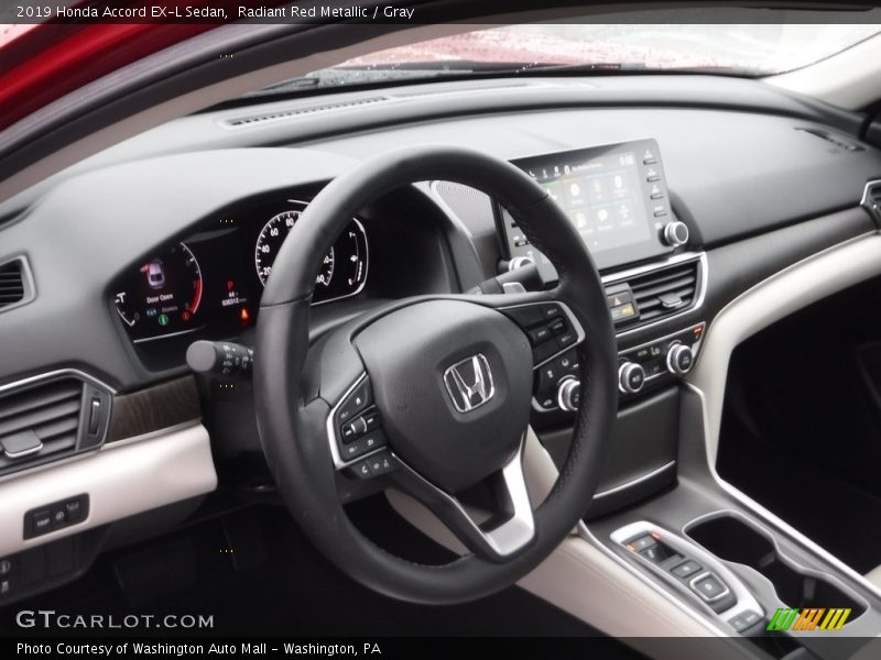 Radiant Red Metallic / Gray 2019 Honda Accord EX-L Sedan