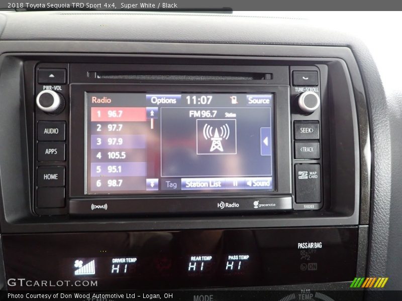 Super White / Black 2018 Toyota Sequoia TRD Sport 4x4