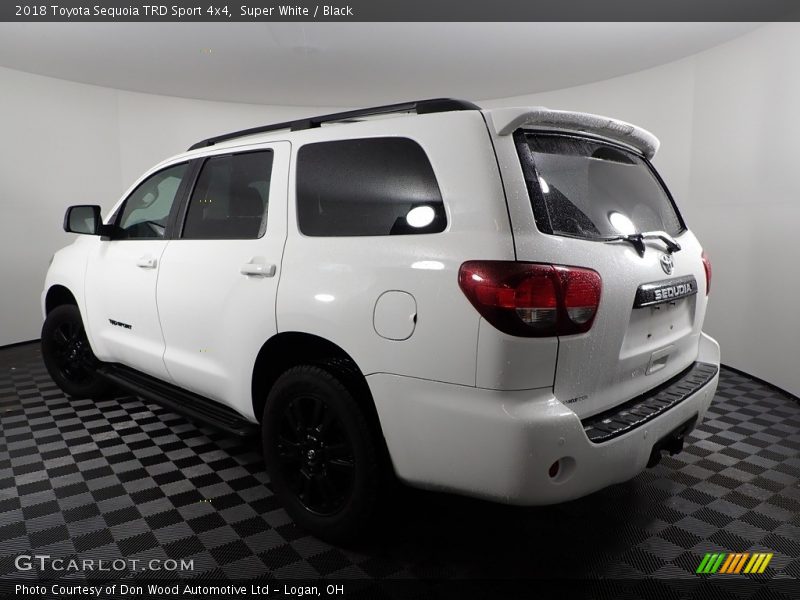 Super White / Black 2018 Toyota Sequoia TRD Sport 4x4