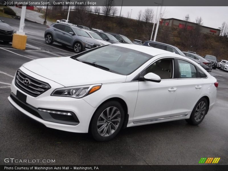Quartz White Pearl / Beige 2016 Hyundai Sonata Sport