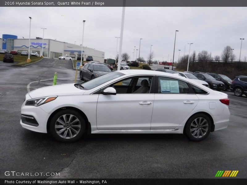 Quartz White Pearl / Beige 2016 Hyundai Sonata Sport