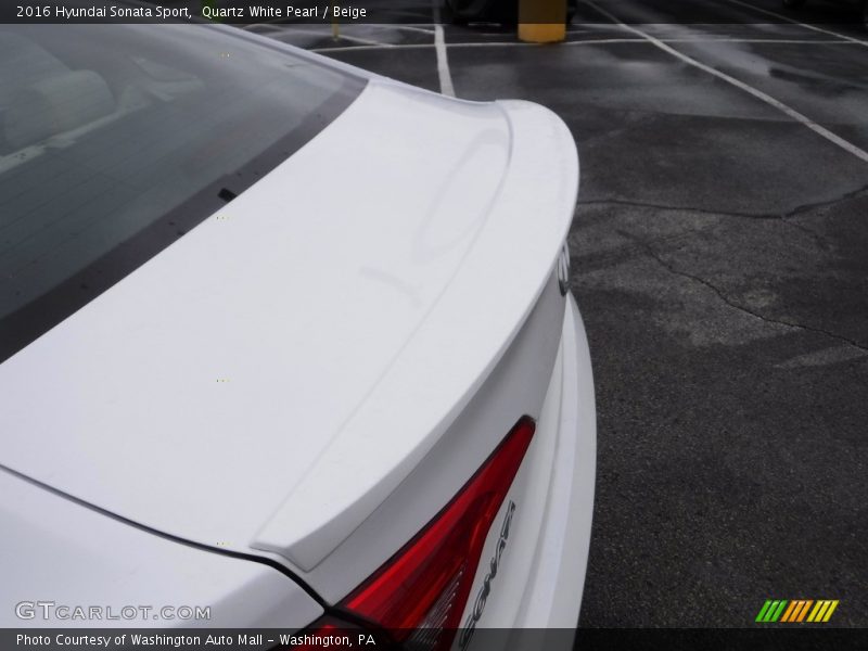 Quartz White Pearl / Beige 2016 Hyundai Sonata Sport