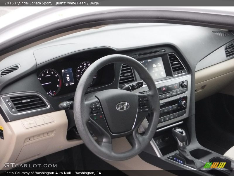 Quartz White Pearl / Beige 2016 Hyundai Sonata Sport