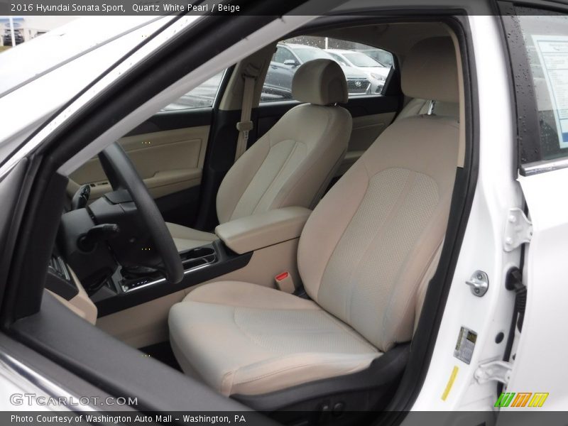 Quartz White Pearl / Beige 2016 Hyundai Sonata Sport