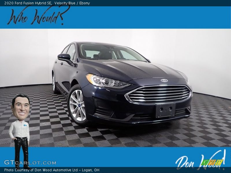 Velocity Blue / Ebony 2020 Ford Fusion Hybrid SE
