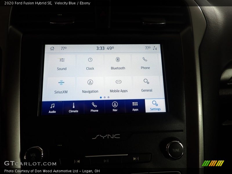 Velocity Blue / Ebony 2020 Ford Fusion Hybrid SE