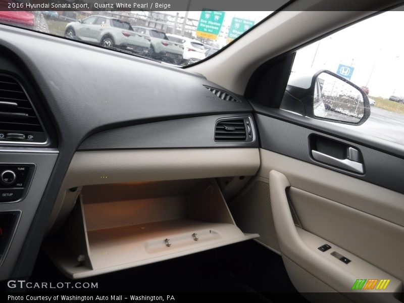 Quartz White Pearl / Beige 2016 Hyundai Sonata Sport