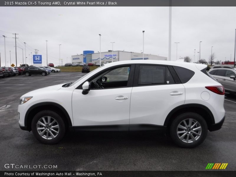 Crystal White Pearl Mica / Black 2015 Mazda CX-5 Touring AWD
