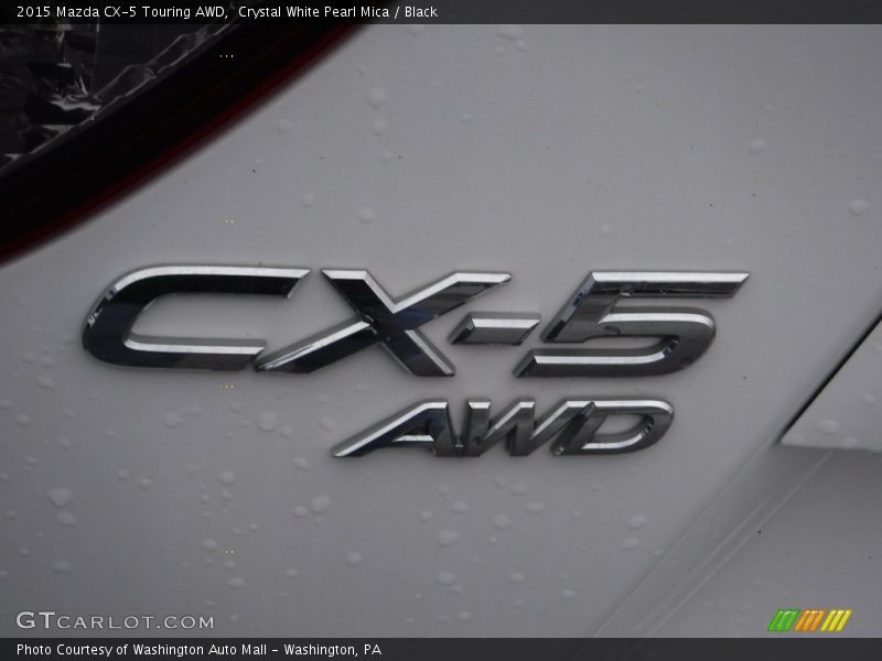 Crystal White Pearl Mica / Black 2015 Mazda CX-5 Touring AWD
