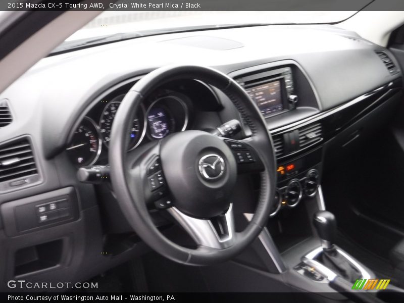 Crystal White Pearl Mica / Black 2015 Mazda CX-5 Touring AWD