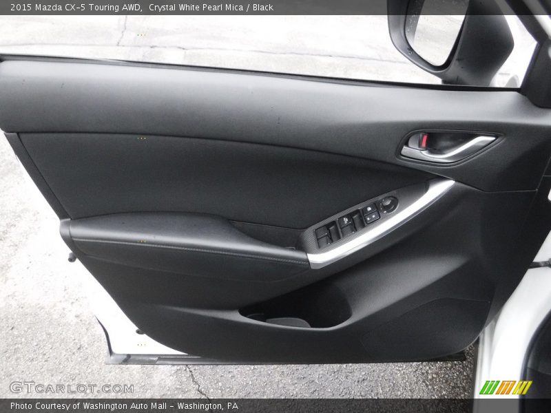 Crystal White Pearl Mica / Black 2015 Mazda CX-5 Touring AWD
